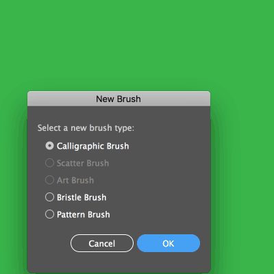 calligraphic  create brush in Adobe Illustrator tutorial