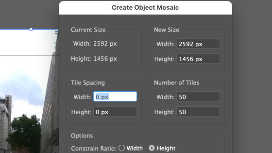 impressionist set spacing and tile size