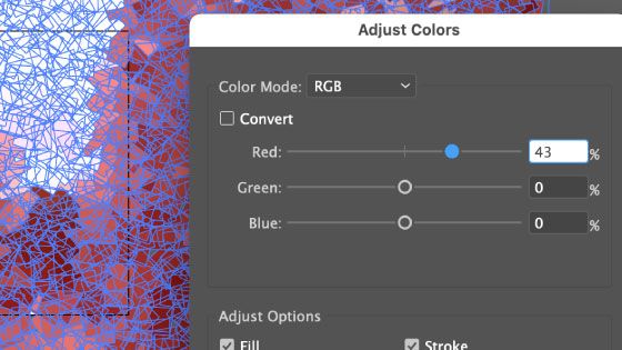 red impressionist effect in Illustrator