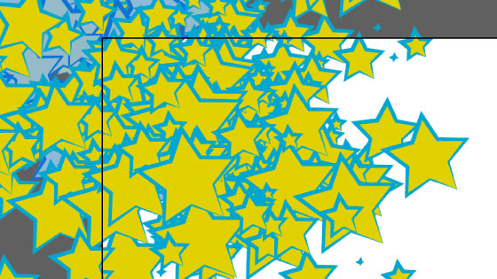 multiple stars applied by using the sprayer tool as well as resized using the symbol sizer as well as stained via the stsainer tool and the foreground color