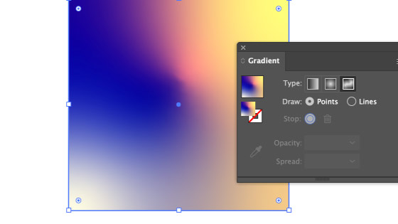 freeform gradient points
