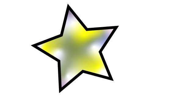 freeform gradient star