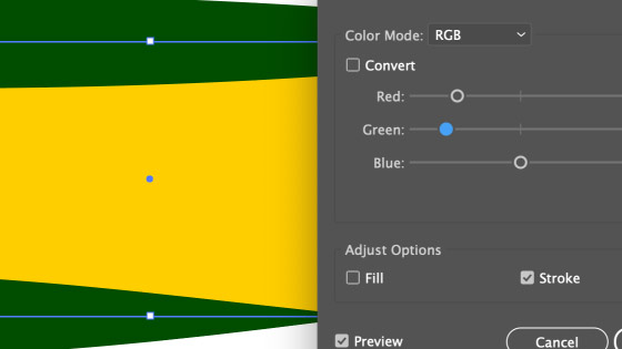 color adjust balance and stroke only