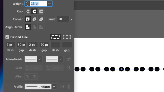 dotted line
