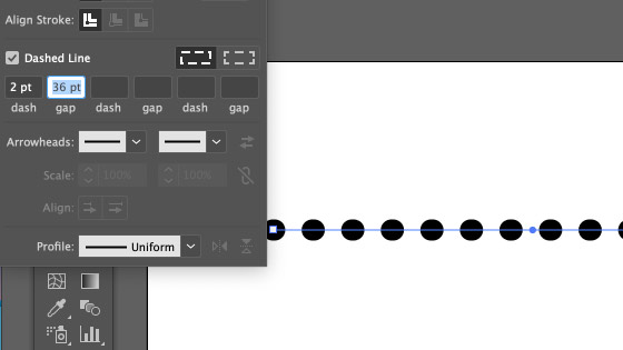 dotted line