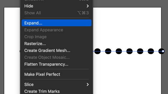 dotted line