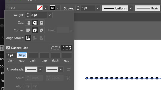 dotted line