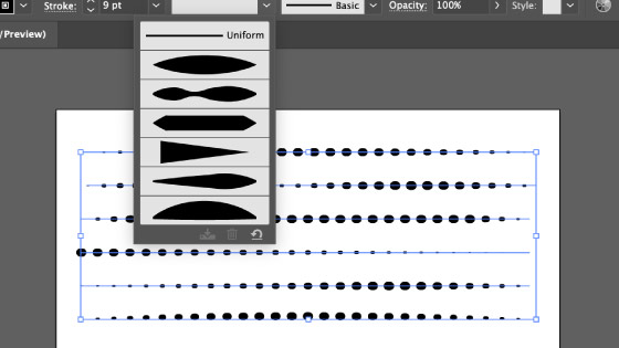 dotted line
