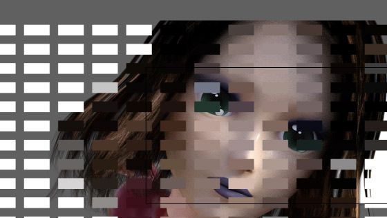 object mosaic overlay of vector and raster together to create unusual rectangular design