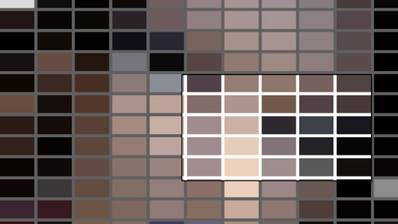 object mosaic effect applied colors as the original raster image