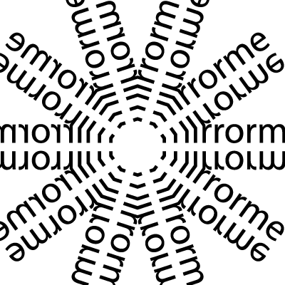mirrorme type in Adobe Illustrator