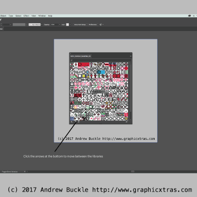 swatch library access via libraries panel in Adobe Illustrator