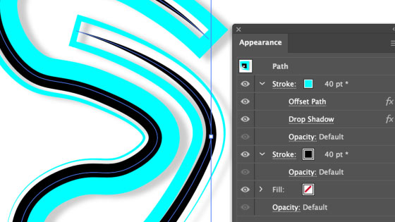 curvature tool appearance panel and offsets