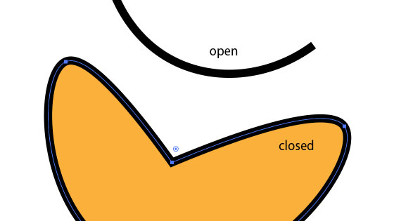 curvature tool and generated open and closed paths