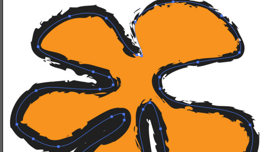 brushes tool added to the curve