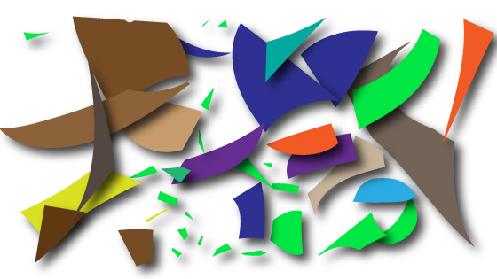 eraser tool shadow effects added to the colors of the new paths