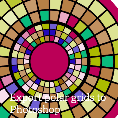 photoshop multi-color polar grid