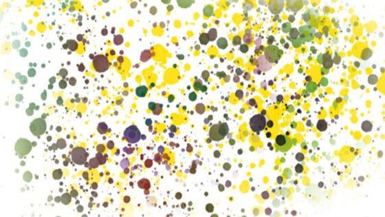 dual and speckled brush stroke applied across the entire image