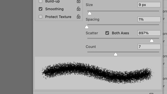 low spacing setting for the dual brush