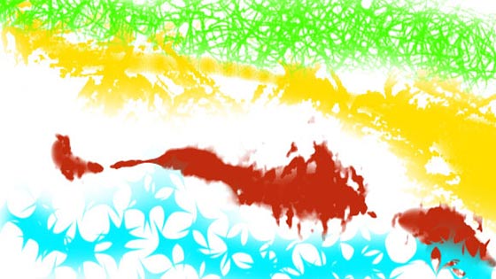 dual brush strokes, all changes based on the same brush but with changes to the dual brushes
