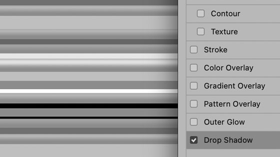 line brushes drop shadow