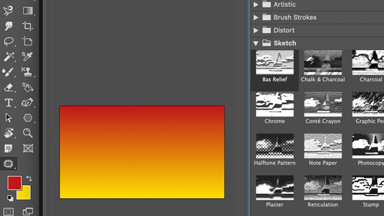 bas relief gradient