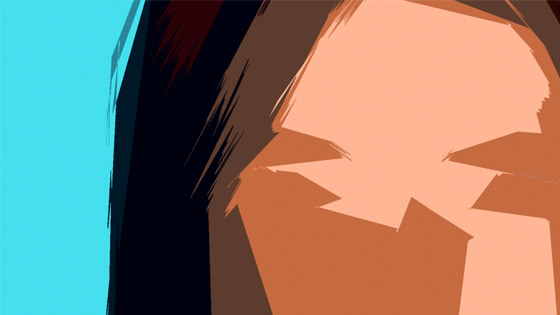 cutout totally abstract flat colors in Photoshop