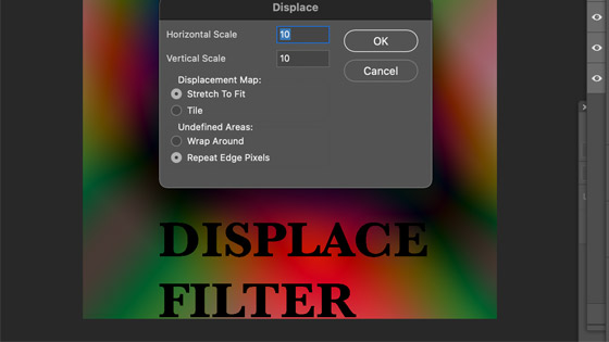 displace filter panel