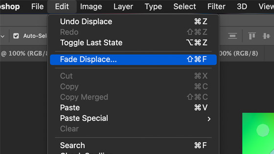 displace filter fade command