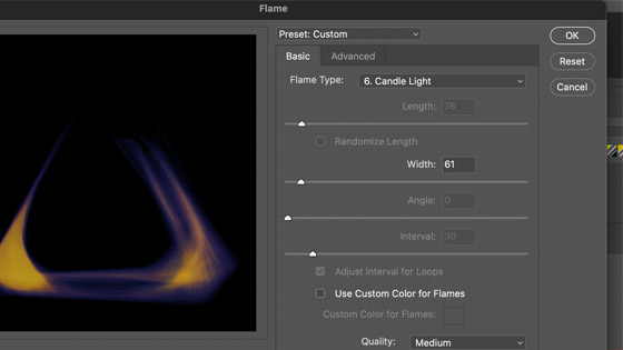 flame filter added to the current path
