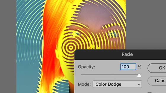 halftone pattern filter fade command found in the Photoshop edit menu