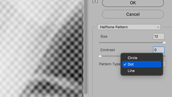 halftone pattern filter