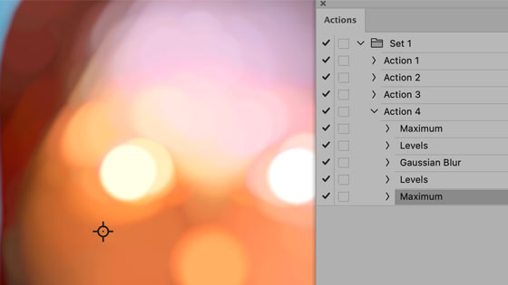 actions and maximim filter