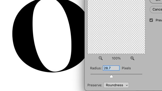 maximum filter and custom shapes thinned