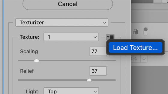 texturizer filter load texture