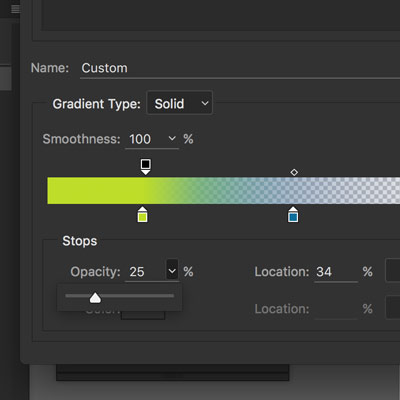 opacity stops and new gradient
