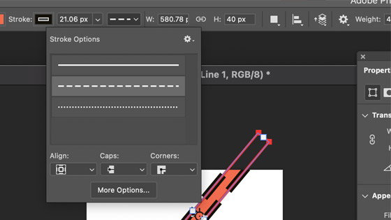 diagonal line