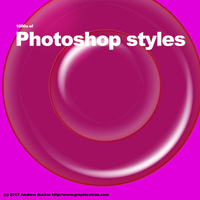Photoshop styles in bevel glow and button
