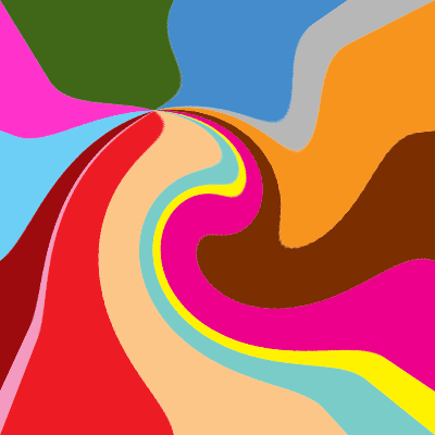 twirl filter added to the triangle color pattern in Photoshop