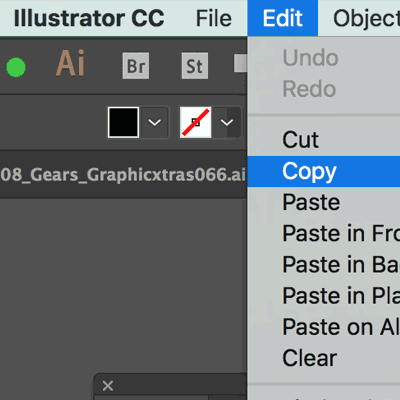 file open and copy into Photoshop from Illustrator