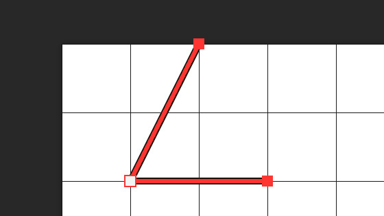 triangleand the pen tool open path in Photoshop