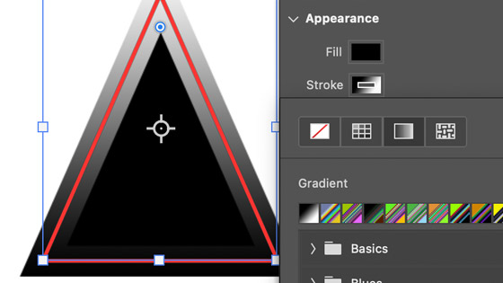 triangle and adding gradients in Photoshop