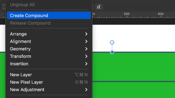 compound command in Affinity Designer