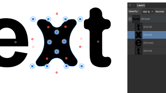 text to curves