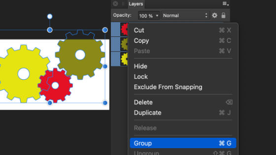 group layers