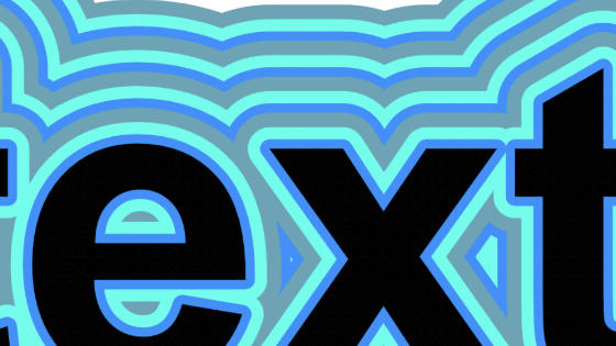 contour text effect applied multiple times in affinity photo