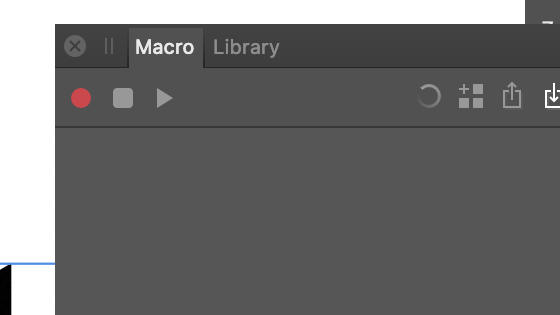 macro panel and the record button