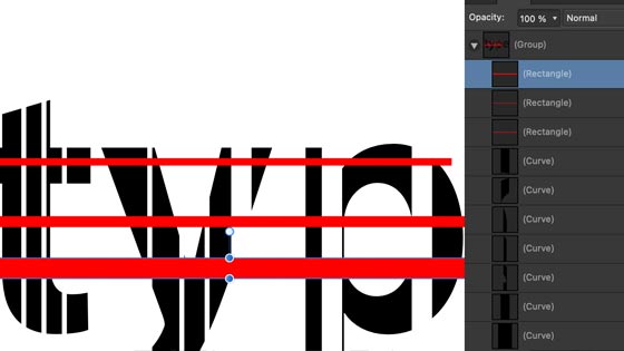 slicing text horizontally as well as vertically