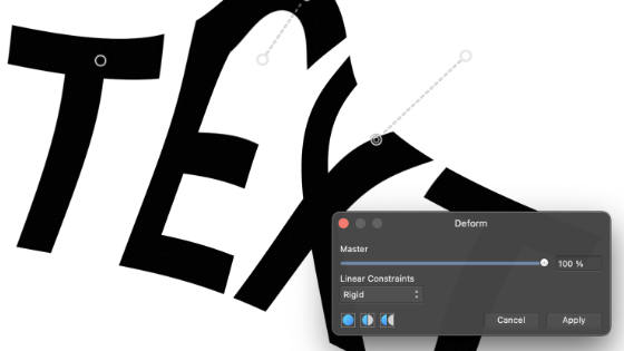 deform distort text