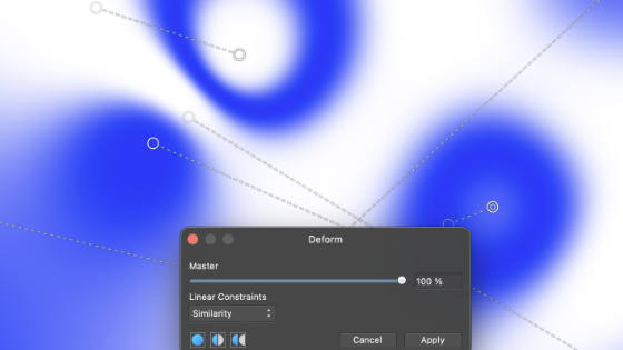 deform filter blur effect added to a shape
